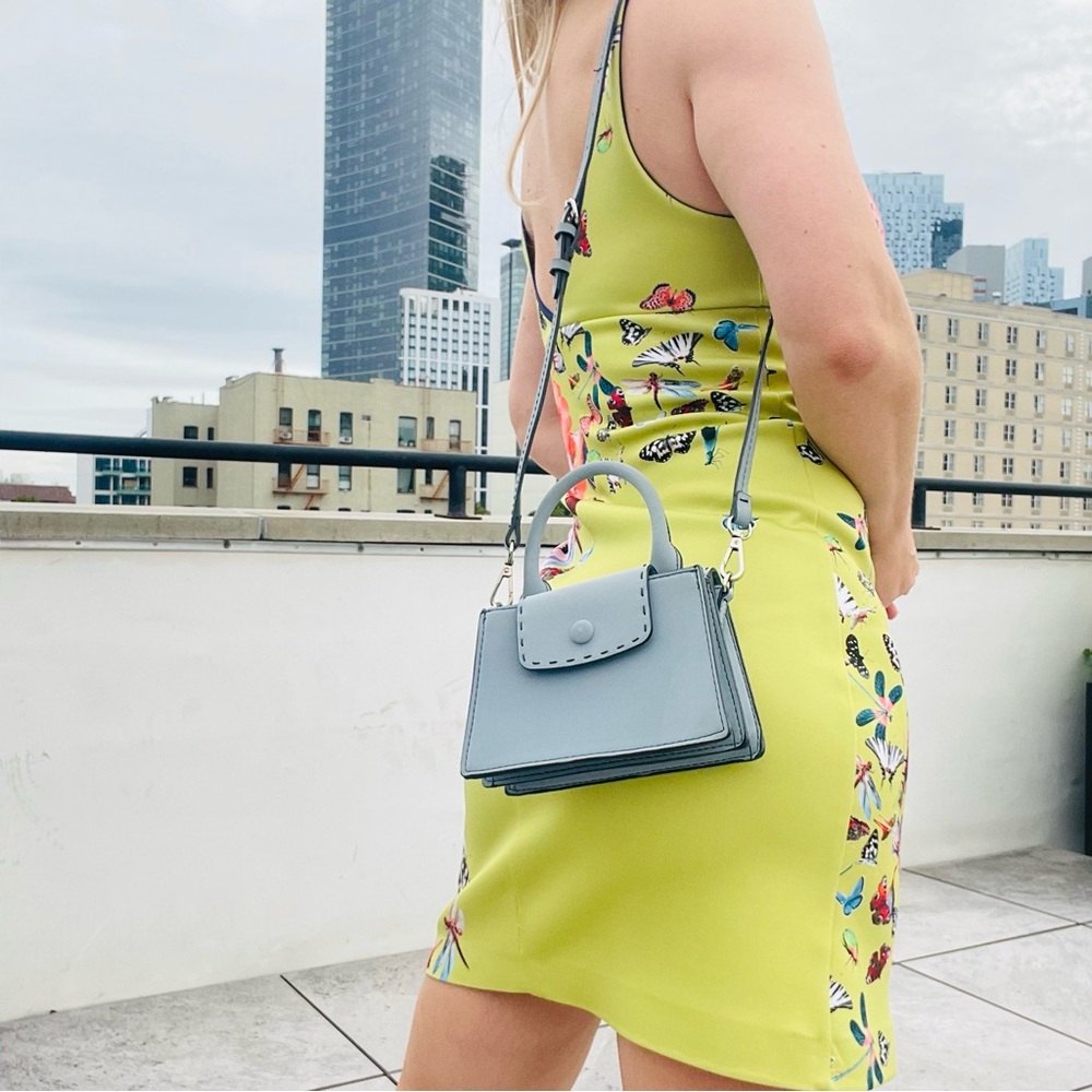 Zara Cartoon-like Stitched Firm Mini Crossbody Neoprene Scuba Purse - Picture 1 of 16